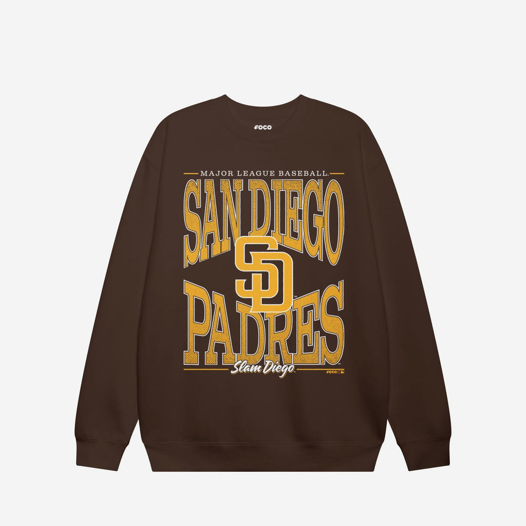San Diego Padres Diamond Dynasty Crew Neck Sweatshirt FOCO S - FOCO.com