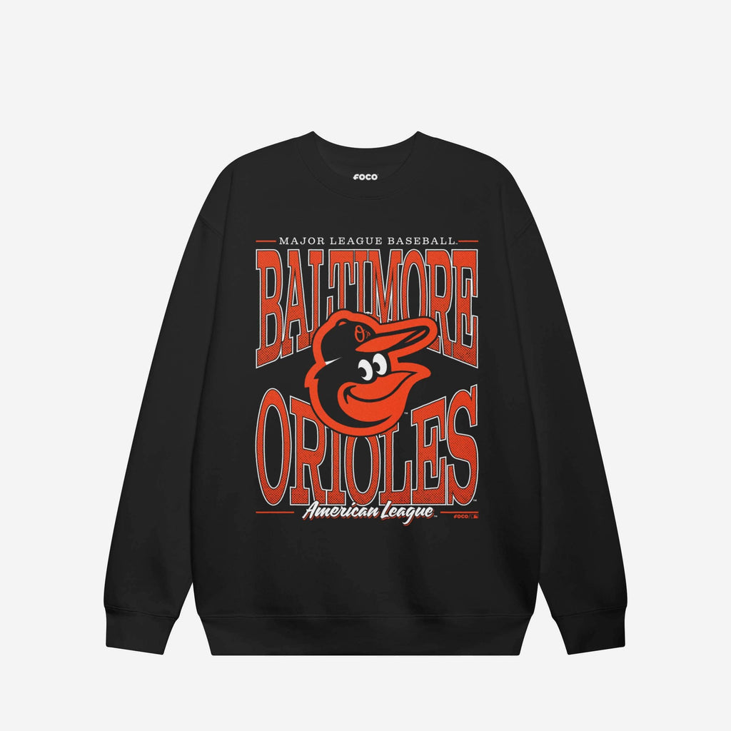 Baltimore Orioles Diamond Dynasty Crew Neck Sweatshirt FOCO S - FOCO.com