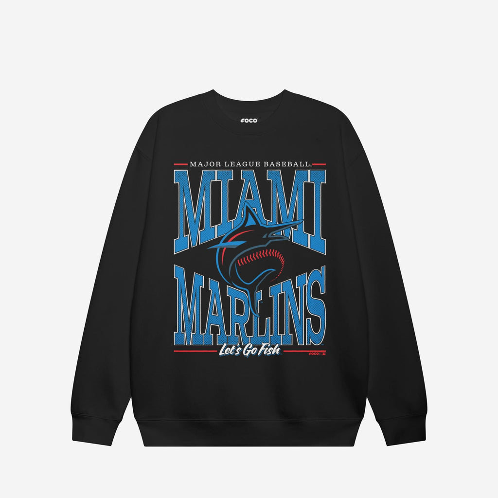 Miami Marlins Diamond Dynasty Crew Neck Sweatshirt FOCO S - FOCO.com
