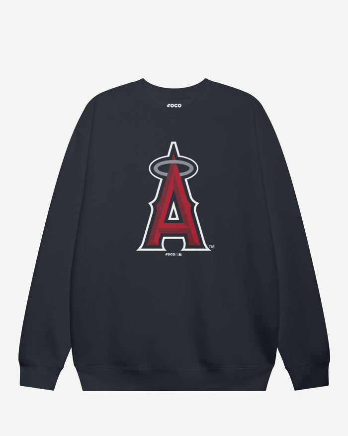 Los Angeles Angels Primary Logo Crew Neck Sweatshirt FOCO Navy S - FOCO.com