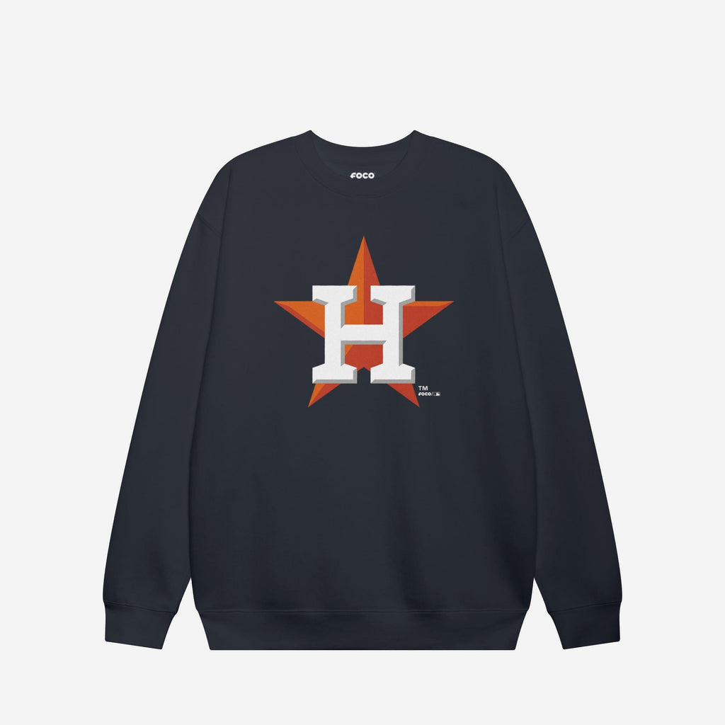 Houston Astros Primary Logo Crew Neck Sweatshirt FOCO Navy S - FOCO.com