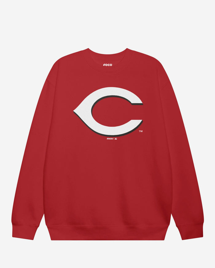 Cincinnati Reds Primary Logo Crew Neck Sweatshirt FOCO Red S - FOCO.com
