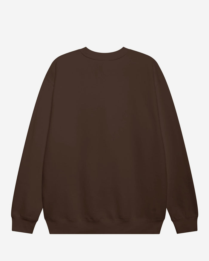 San Diego Padres Primary Logo Crew Neck Sweatshirt FOCO Chestnut S - FOCO.com