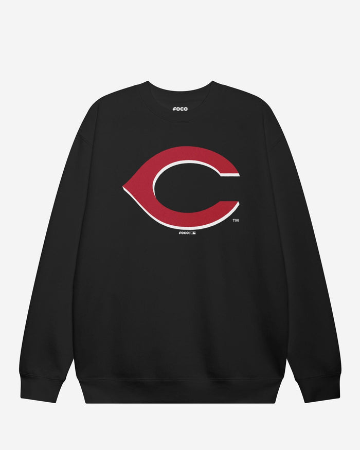 Cincinnati Reds Primary Logo Crew Neck Sweatshirt FOCO Black S - FOCO.com
