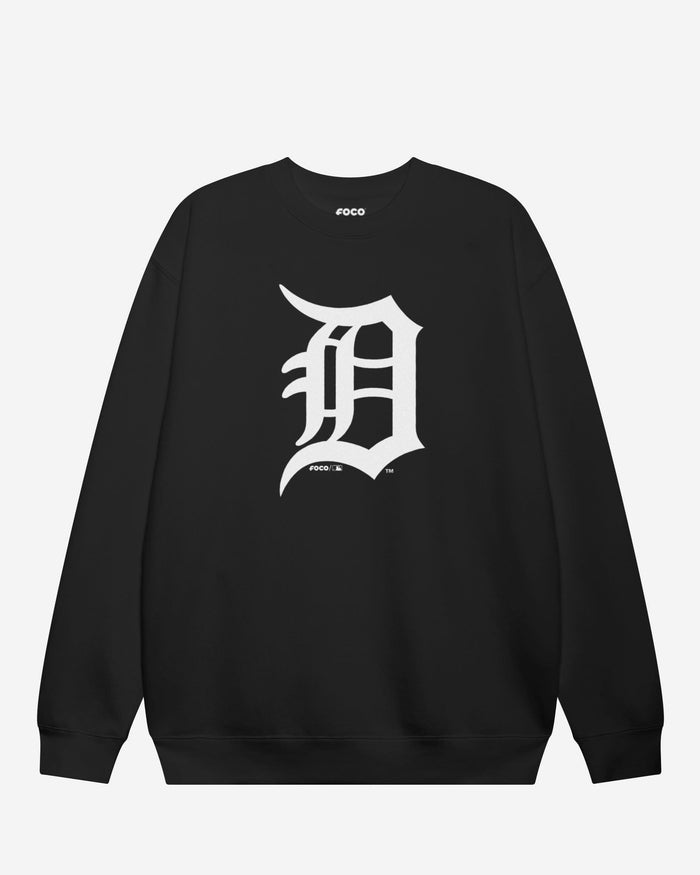 Detroit Tigers Primary Logo Crew Neck Sweatshirt FOCO Black S - FOCO.com