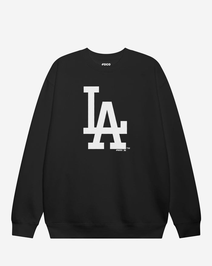 Los Angeles Dodgers Primary Logo Crew Neck Sweatshirt FOCO Black S - FOCO.com