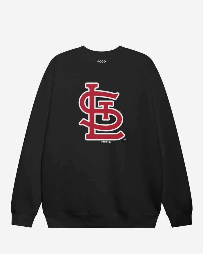St Louis Cardinals Primary Logo Crew Neck Sweatshirt FOCO Black S - FOCO.com