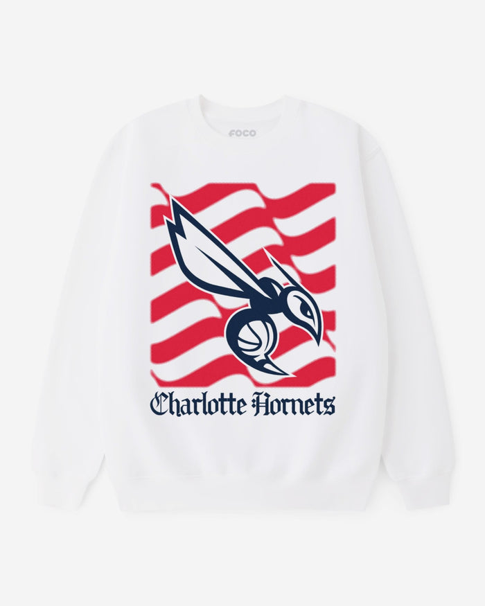 Charlotte Hornets American Heritage Wordmark Crew Neck Sweatshirt FOCO S - FOCO.com