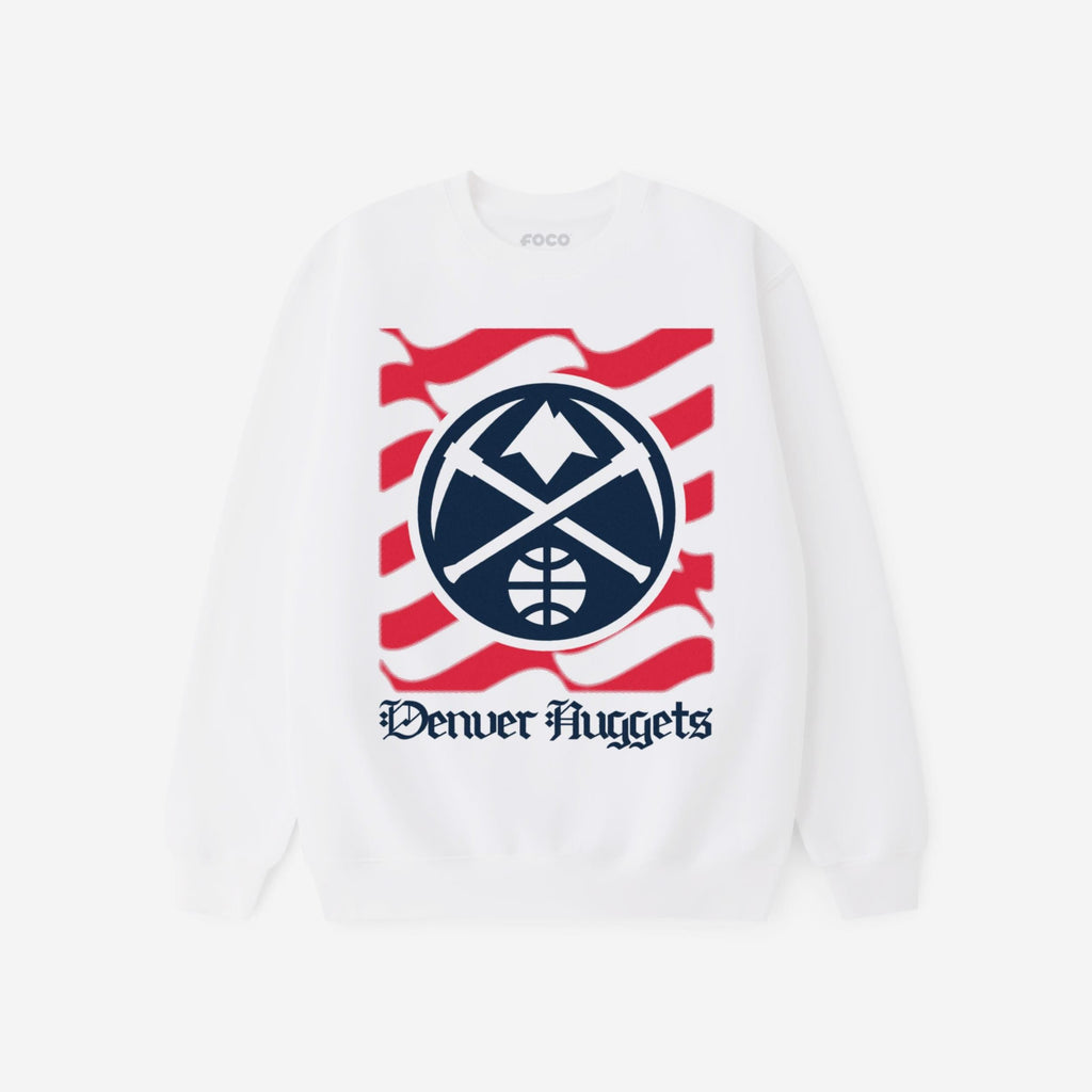 Denver Nuggets American Heritage Wordmark Crew Neck Sweatshirt FOCO S - FOCO.com