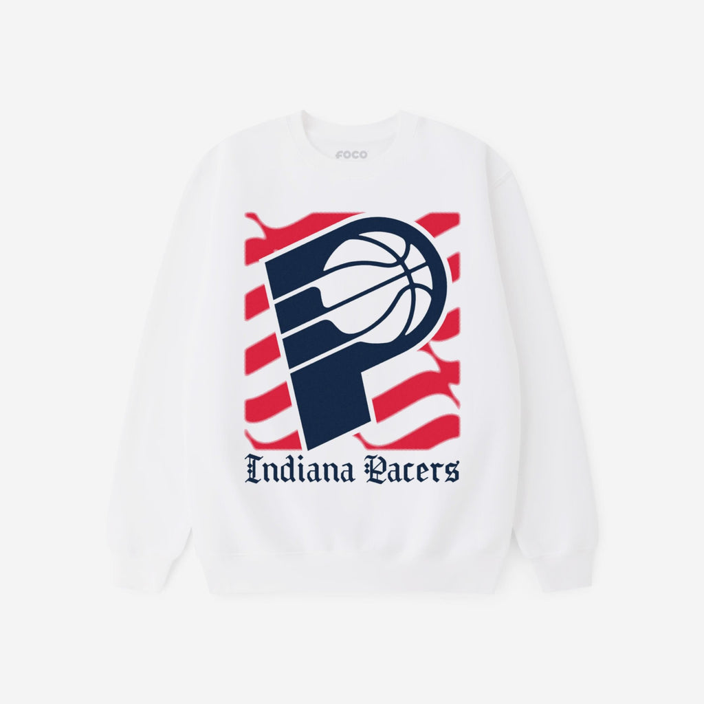 Indiana Pacers American Heritage Wordmark Crew Neck Sweatshirt FOCO S - FOCO.com