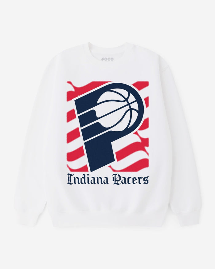 Indiana Pacers American Heritage Wordmark Crew Neck Sweatshirt FOCO S - FOCO.com