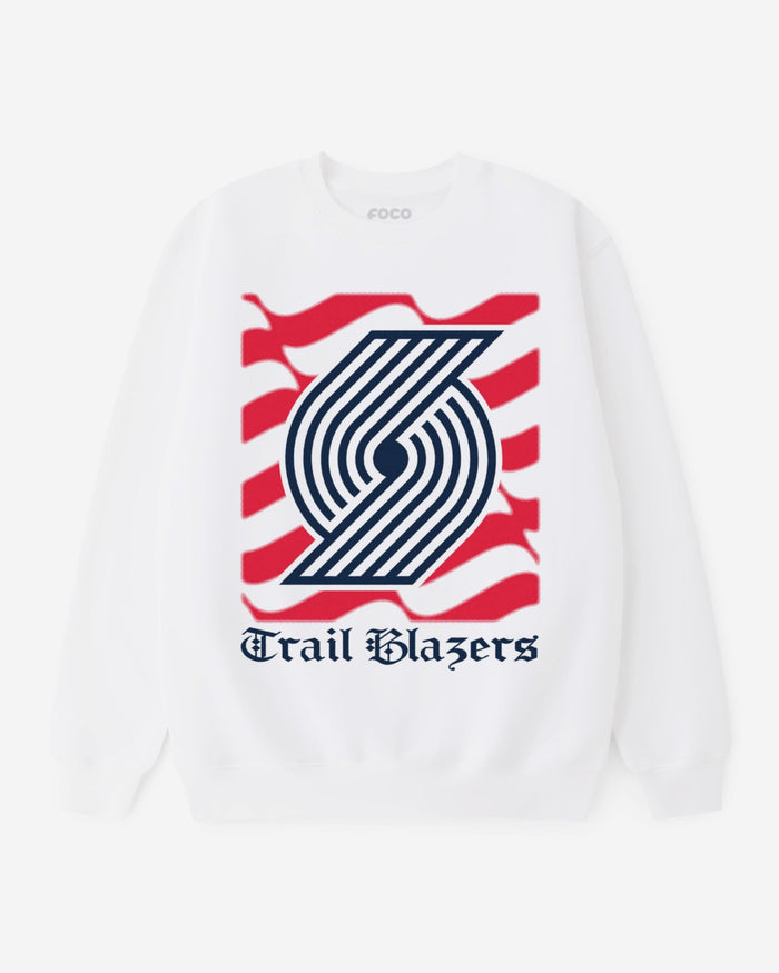 Portland Trail Blazers American Heritage Wordmark Crew Neck Sweatshirt FOCO S - FOCO.com