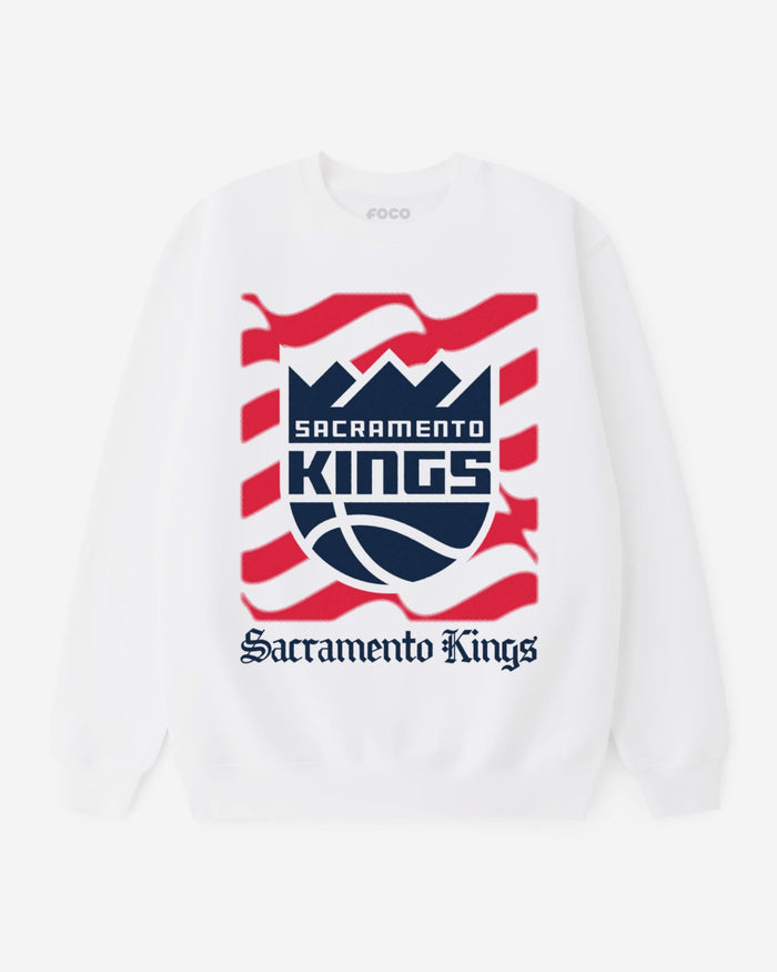 Sacramento Kings American Heritage Wordmark Crew Neck Sweatshirt FOCO S - FOCO.com