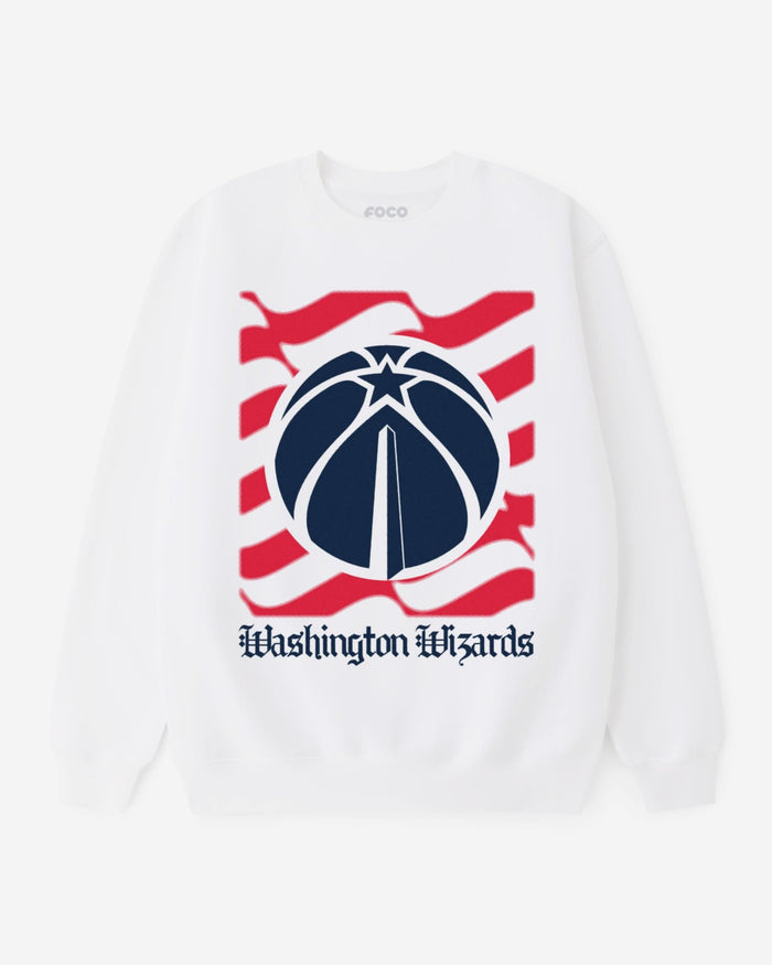 Washington Wizards American Heritage Wordmark Crew Neck Sweatshirt FOCO S - FOCO.com