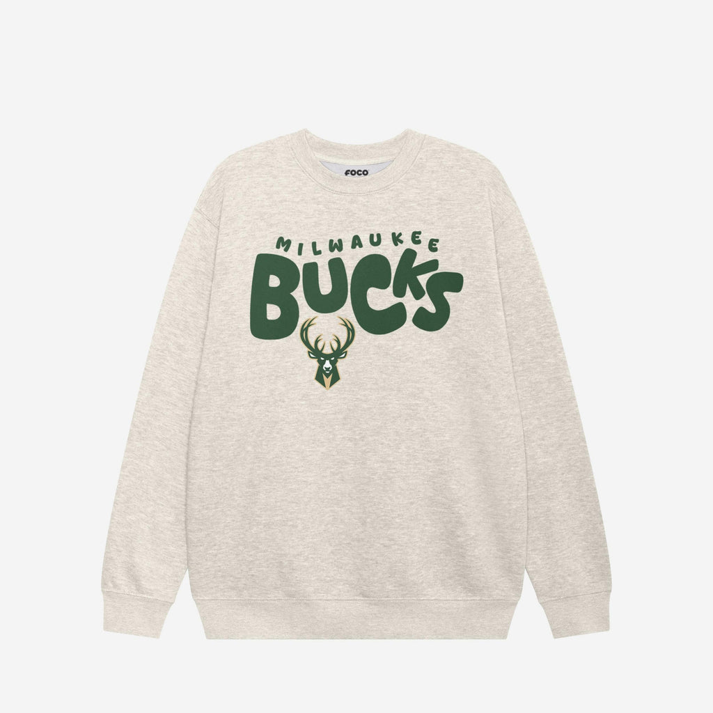 Milwaukee Bucks Bubble Crew Neck Sweatshirt FOCO S - FOCO.com