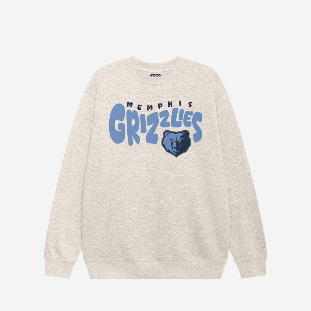 Memphis Grizzlies Bubble Crew Neck Sweatshirt FOCO S - FOCO.com