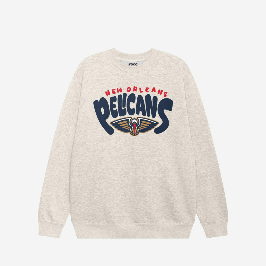 New Orleans Pelicans Bubble Crew Neck Sweatshirt FOCO S - FOCO.com