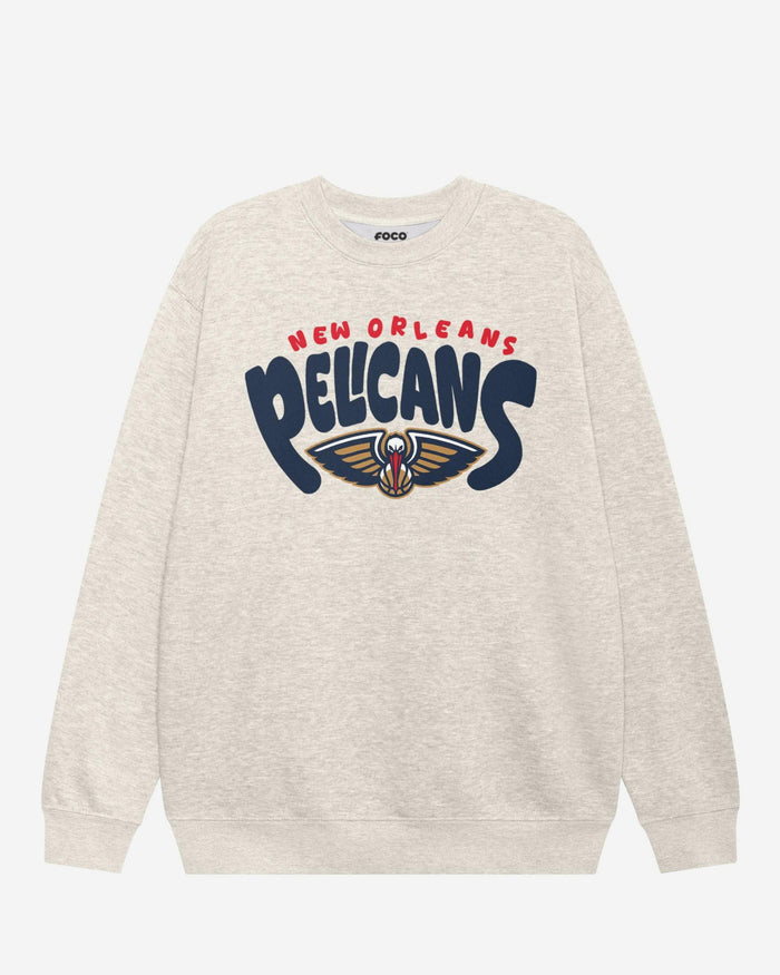 New Orleans Pelicans Bubble Crew Neck Sweatshirt FOCO S - FOCO.com