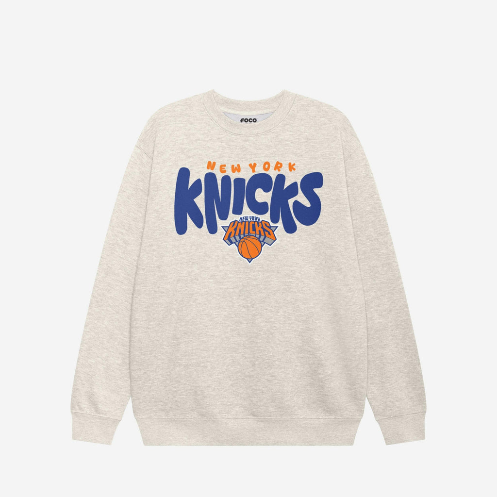 New York Knicks Bubble Crew Neck Sweatshirt FOCO S - FOCO.com