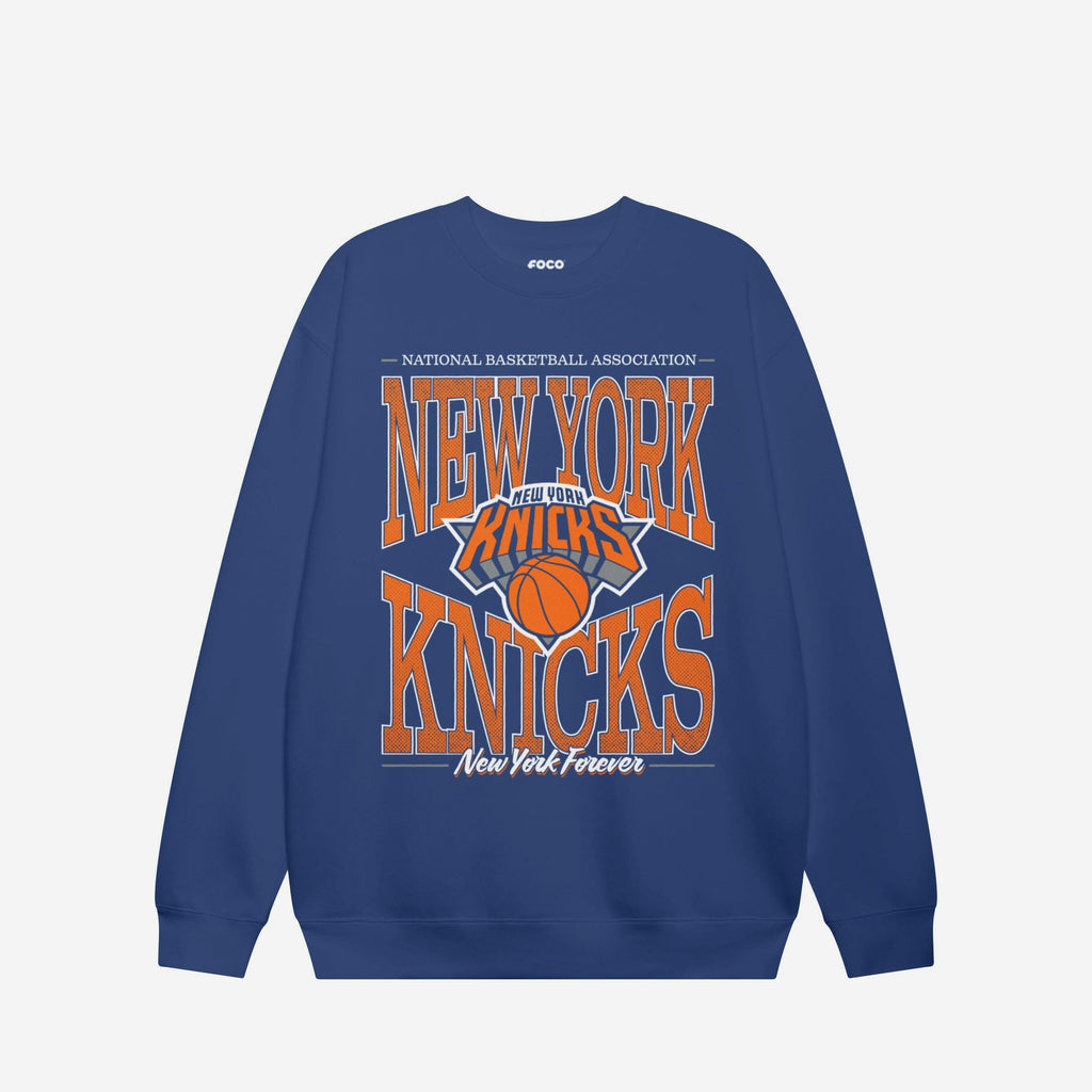 New York Knicks Diamond Dynasty Crew Neck Sweatshirt FOCO S - FOCO.com