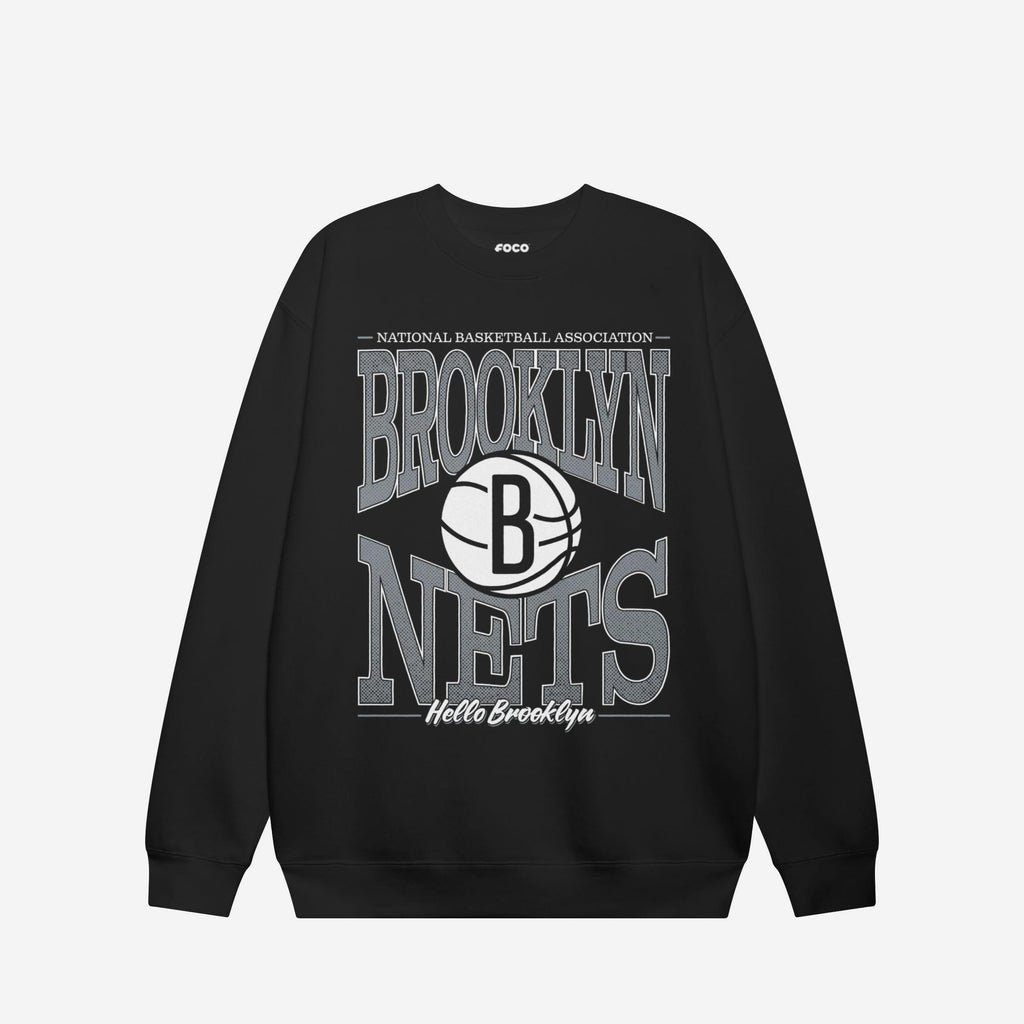 Brooklyn Nets Diamond Dynasty Crew Neck Sweatshirt FOCO S - FOCO.com