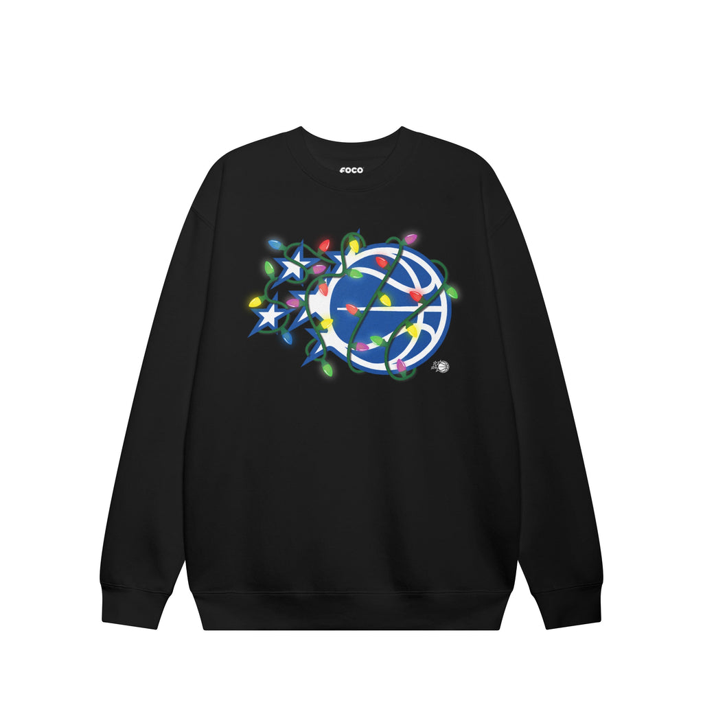 Orlando Magic Primary Logo Holiday Lights Crew Neck Sweatshirt
