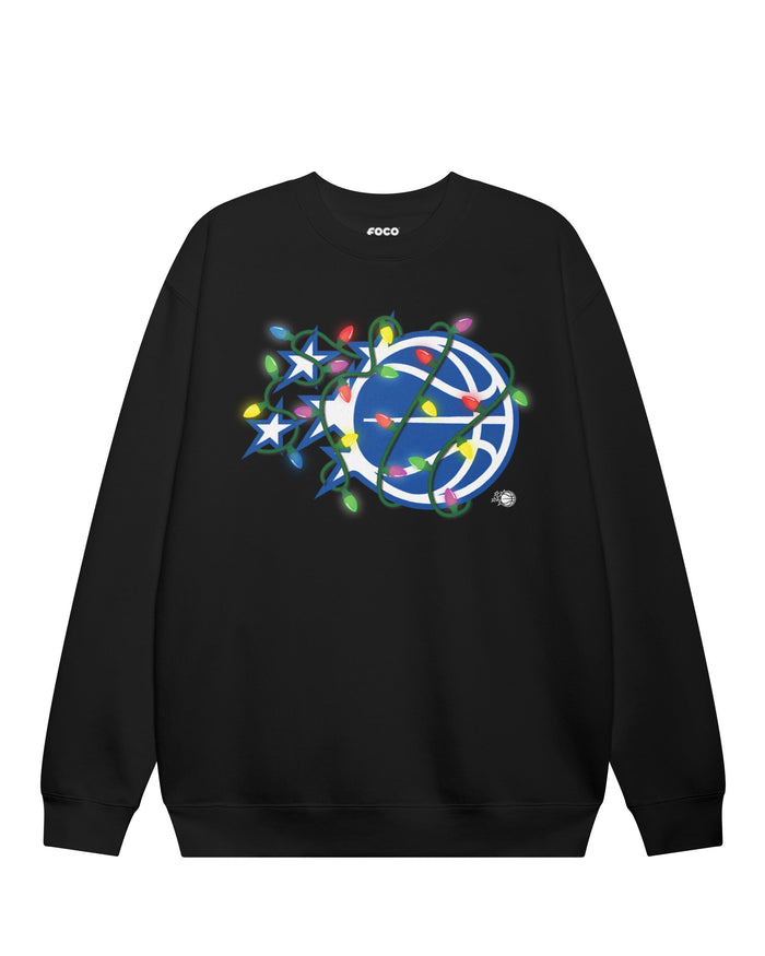 Orlando Magic Primary Logo Holiday Lights Crew Neck Sweatshirt