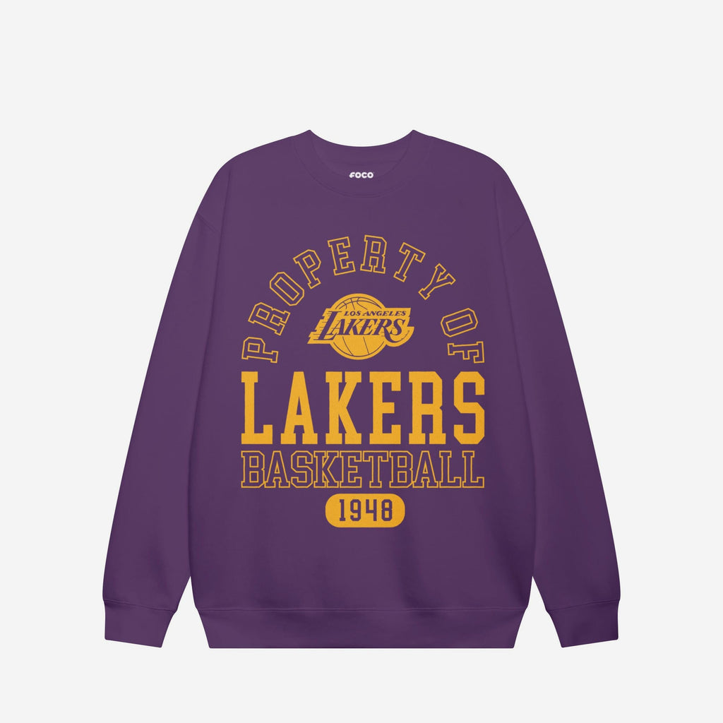 Los Angeles Lakers Property Of Crew Neck Sweatshirt FOCO S - FOCO.com