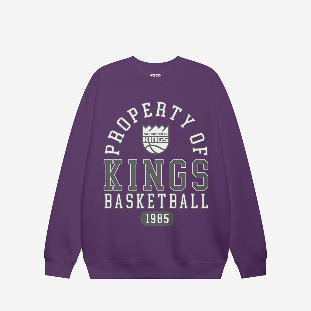 Sacramento Kings Property Of Crew Neck Sweatshirt FOCO S - FOCO.com