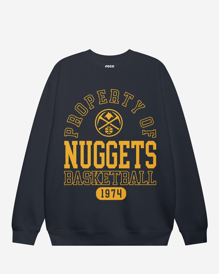 Denver Nuggets Property Of Crew Neck Sweatshirt FOCO S - FOCO.com