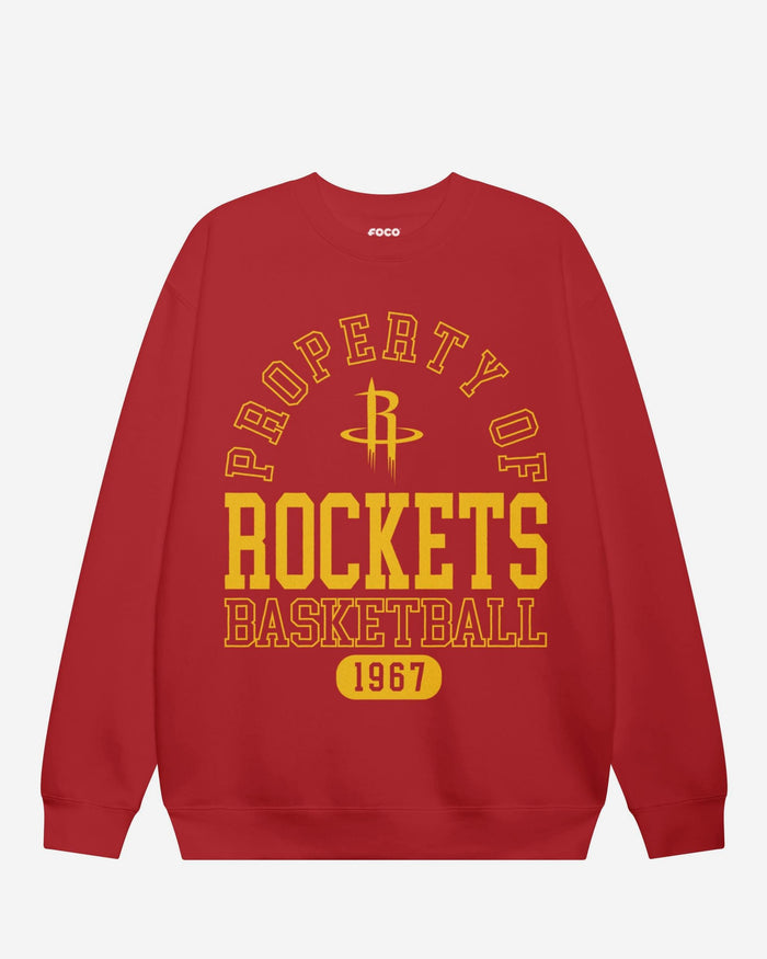 Houston Rockets Property Of Crew Neck Sweatshirt FOCO S - FOCO.com