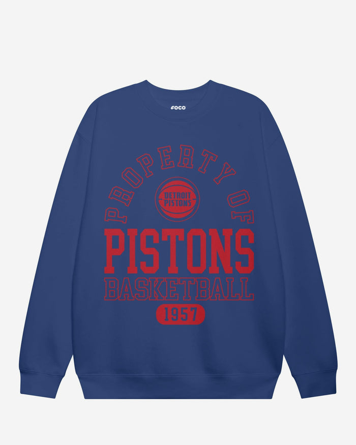 Detroit Pistons Property Of Crew Neck Sweatshirt FOCO S - FOCO.com
