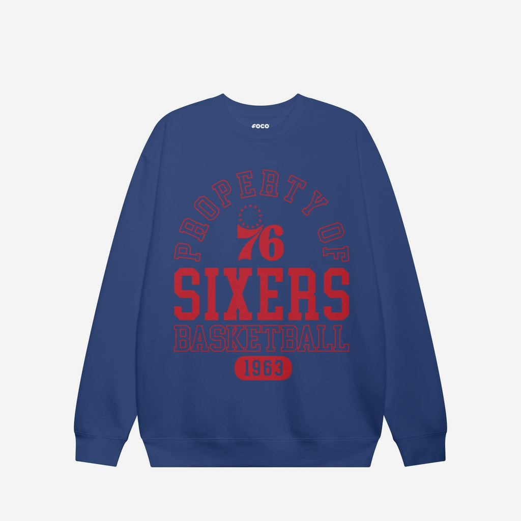 Philadelphia 76ers Property Of Crew Neck Sweatshirt FOCO S - FOCO.com