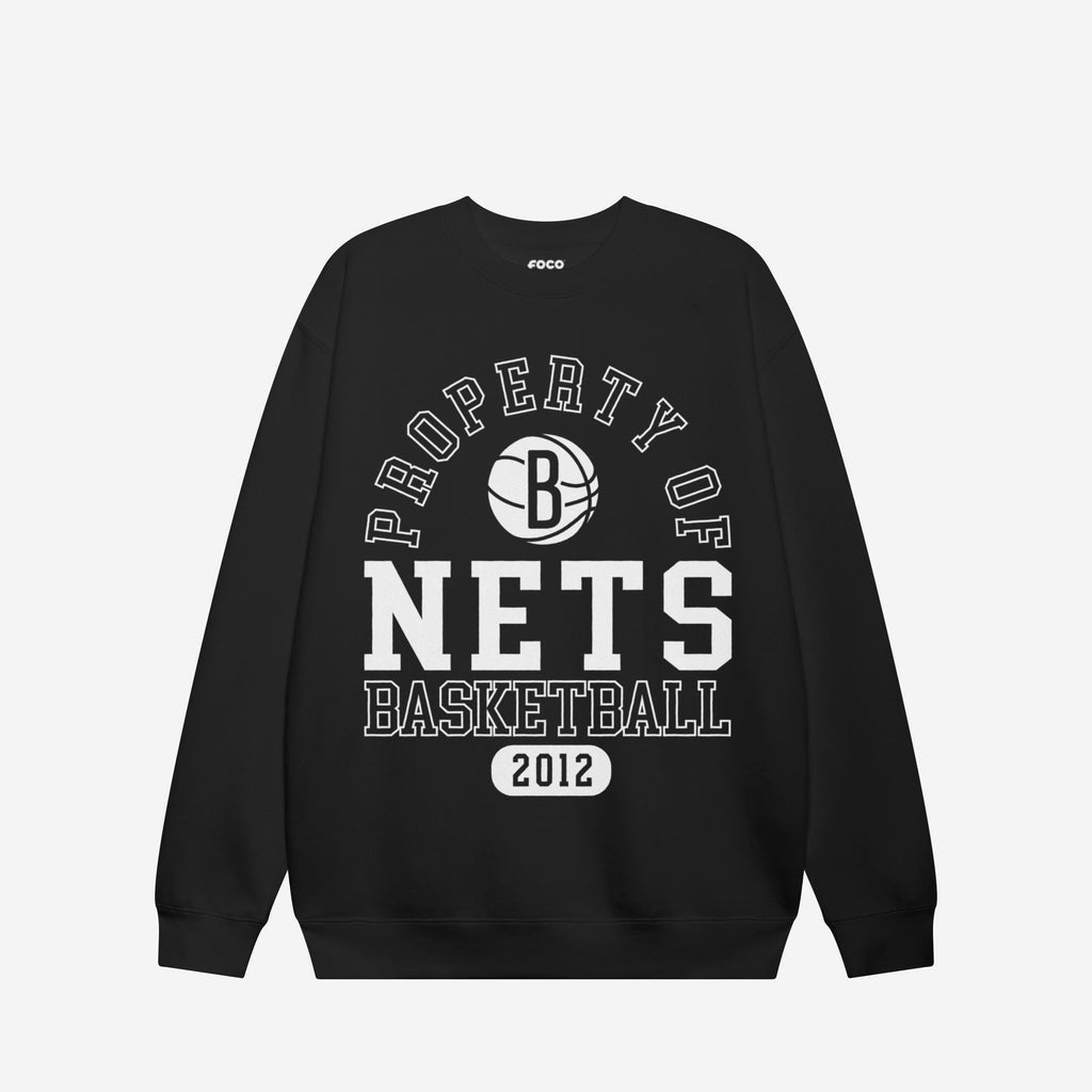 Brooklyn Nets Property Of Crew Neck Sweatshirt FOCO S - FOCO.com