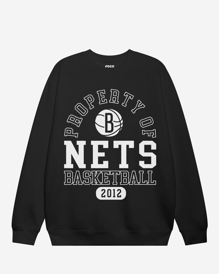 Brooklyn Nets Property Of Crew Neck Sweatshirt FOCO S - FOCO.com
