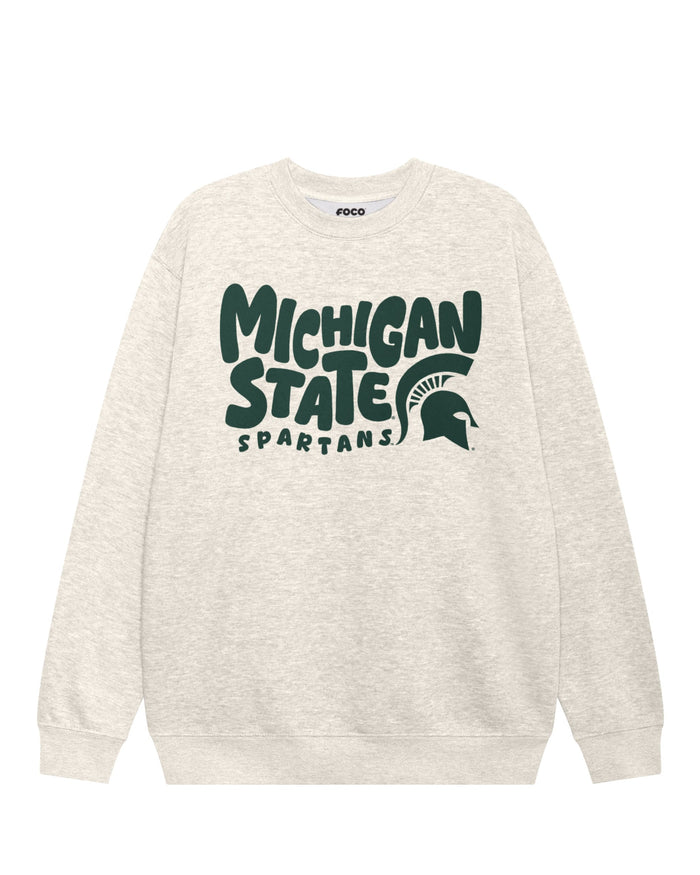 Michigan State Spartans Bubble Crew Neck Sweatshirt FOCO S - FOCO.com