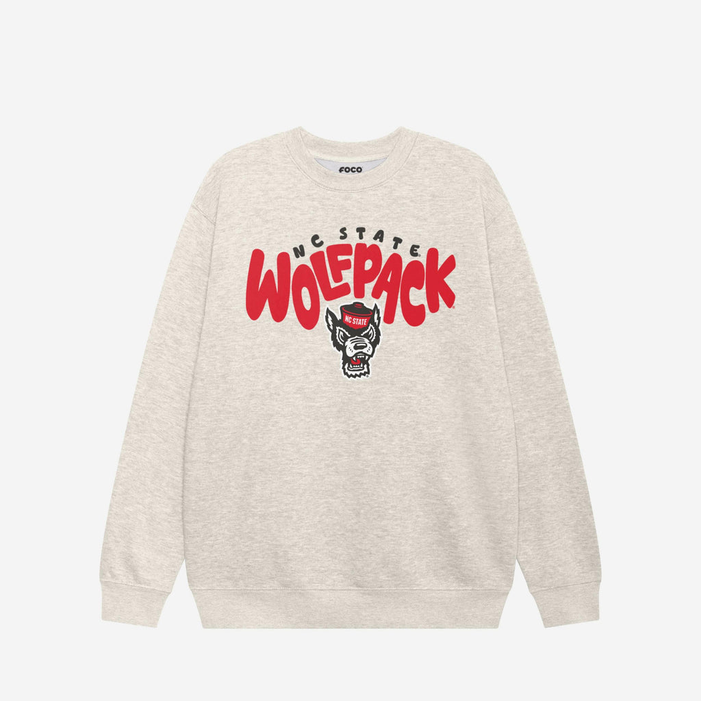 NC State Wolfpack Bubble Crew Neck Sweatshirt FOCO S - FOCO.com