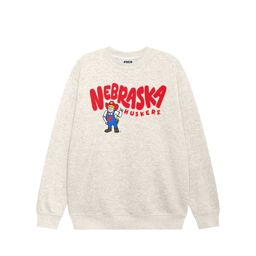 Nebraska Cornhuskers Bubble Crew Neck Sweatshirt FOCO S - FOCO.com