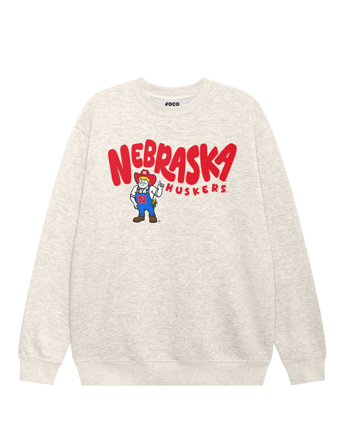 Nebraska Cornhuskers Bubble Crew Neck Sweatshirt FOCO S - FOCO.com