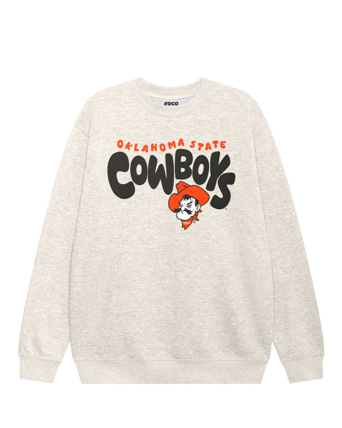 Oklahoma State Cowboys Bubble Crew Neck Sweatshirt FOCO S - FOCO.com