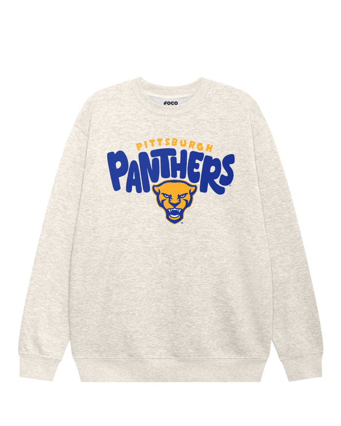 Pittsburgh Panthers Bubble Crew Neck Sweatshirt FOCO S - FOCO.com