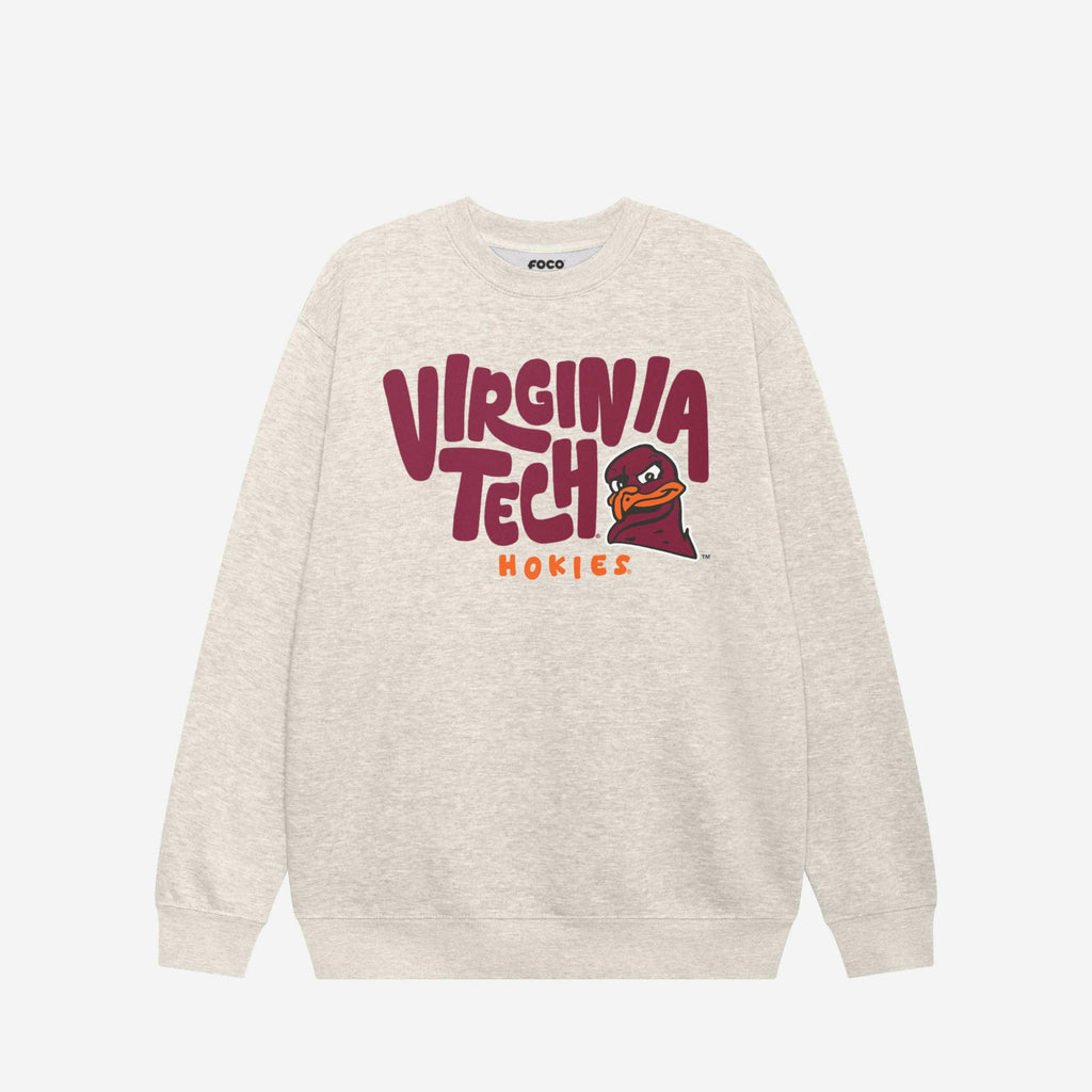 Virginia Tech Hokies Bubble Crew Neck Sweatshirt FOCO S - FOCO.com