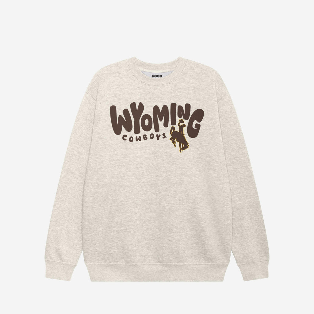 Wyoming Cowboys Bubble Crew Neck Sweatshirt FOCO S - FOCO.com