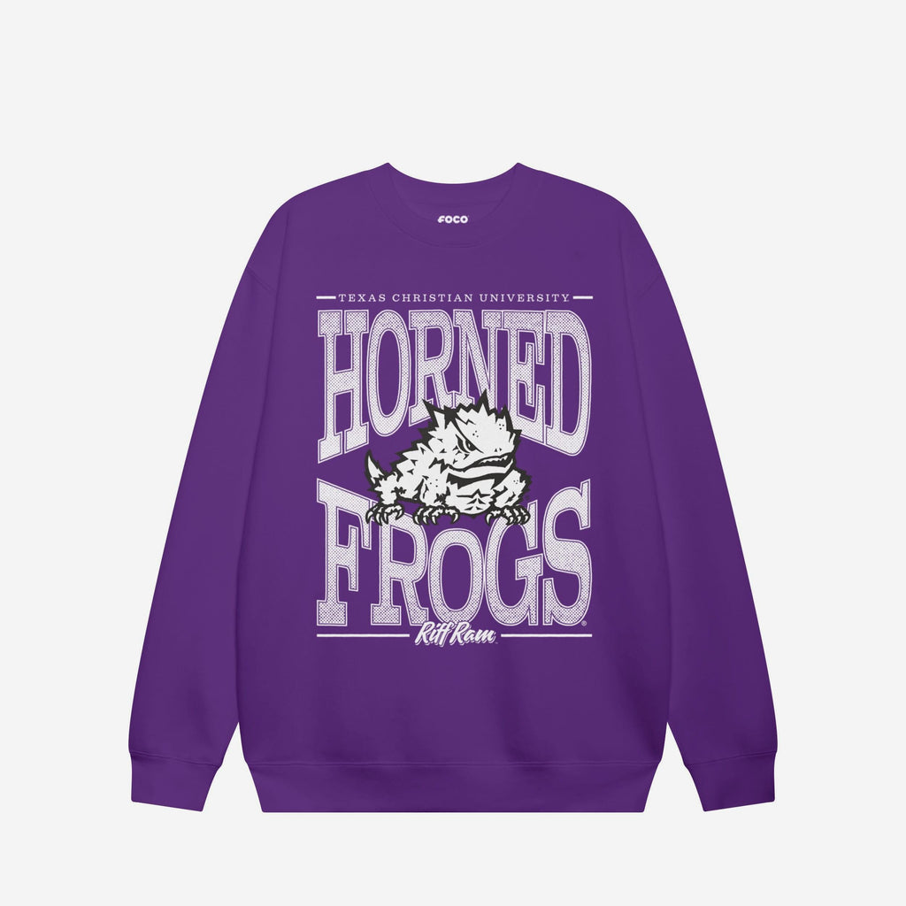 TCU Horned Frogs Diamond Dynasty Crew Neck Sweatshirt FOCO S - FOCO.com