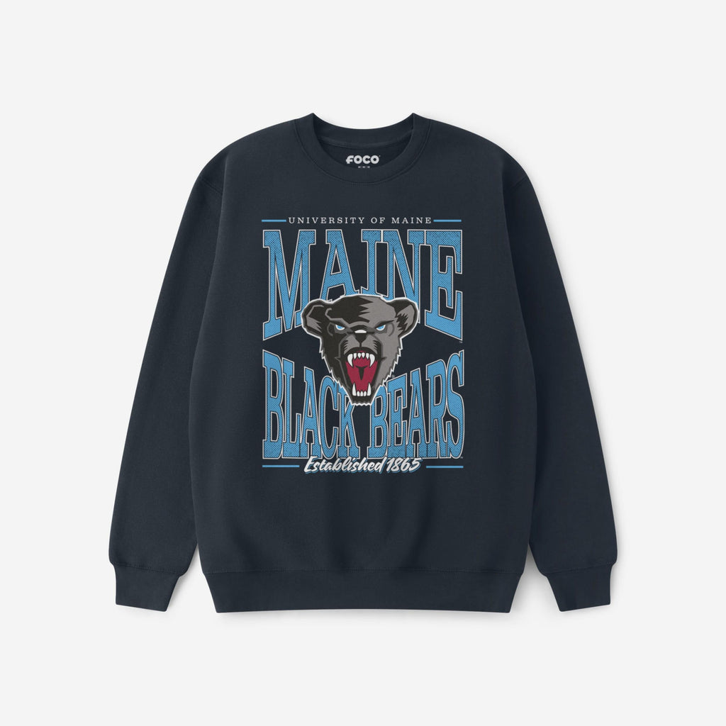Maine Black Bears Diamond Dynasty Crew Neck Sweatshirt FOCO S - FOCO.com