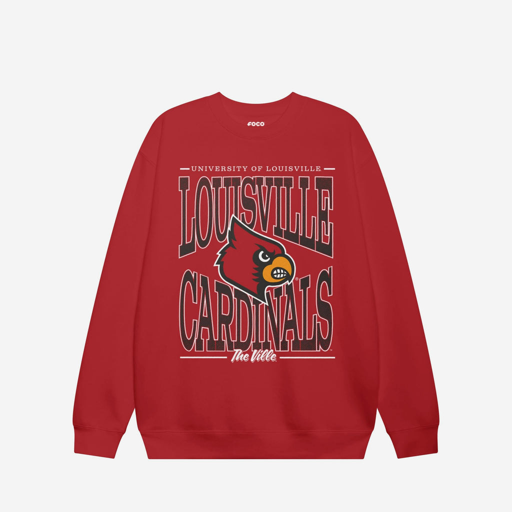 Louisville Cardinals Diamond Dynasty Crew Neck Sweatshirt FOCO S - FOCO.com