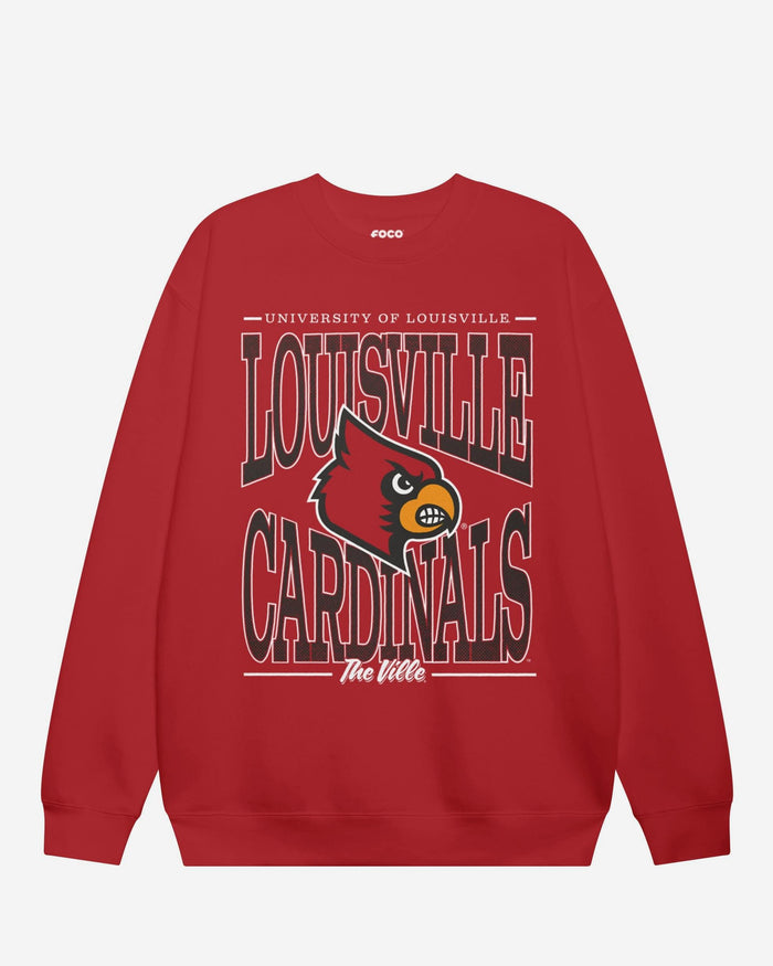 Louisville Cardinals Diamond Dynasty Crew Neck Sweatshirt FOCO S - FOCO.com