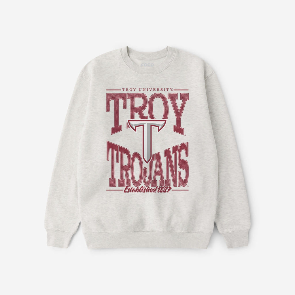 Troy Trojans Diamond Dynasty Crew Neck Sweatshirt FOCO S - FOCO.com