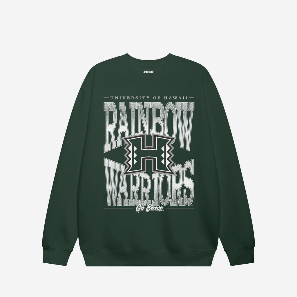 Hawaii Rainbow Warriors Diamond Dynasty Crew Neck Sweatshirt FOCO S - FOCO.com