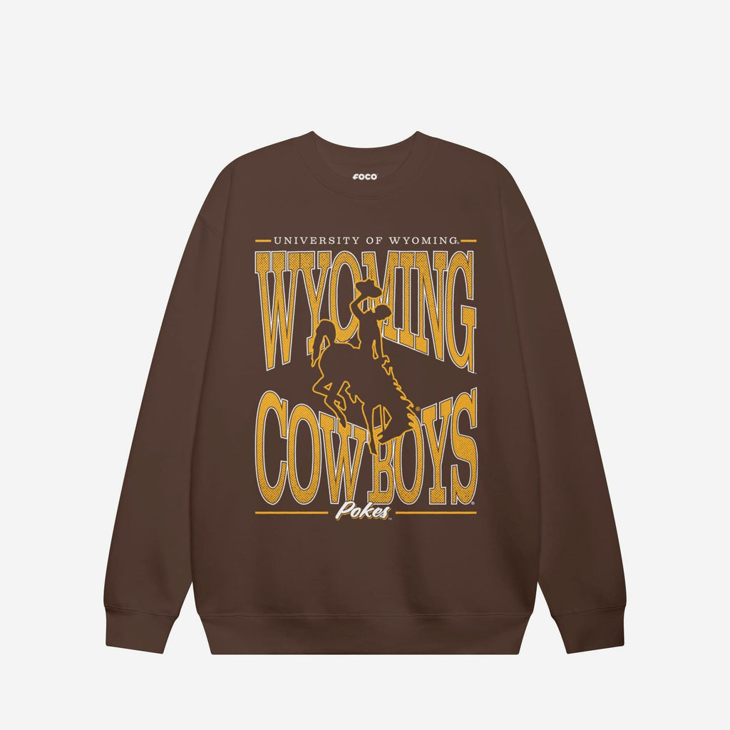 Wyoming Cowboys Diamond Dynasty Crew Neck Sweatshirt FOCO S - FOCO.com